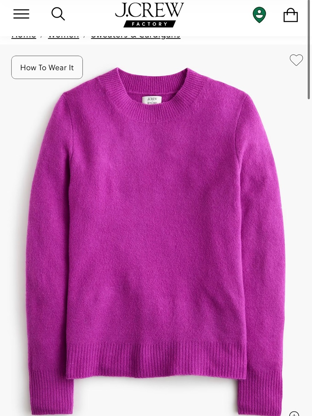 J. Crew Extra-Soft Crewneck Sweater Size Large